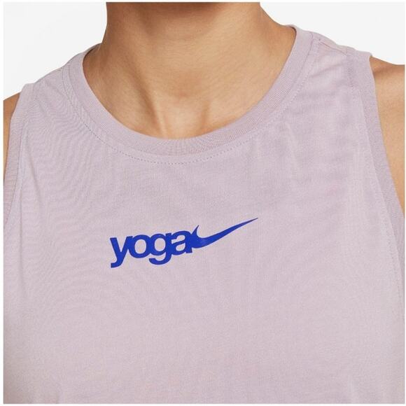 NIKE Yoga Active Tank Top Womens S Dri-Fit Athleisure Muscle Tee Purple DJ8233 - Picture 2 of 8